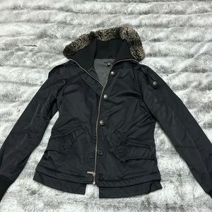 Bebe faux fur jacket size M